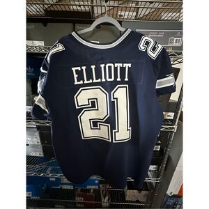 NFL Dallas Cowboys Navy Authentic Ezekiel Elliott #21 Jersey